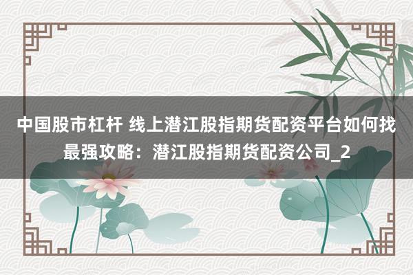 中国股市杠杆 线上潜江股指期货配资平台如何找最强攻略：潜江股指期货配资公司_2